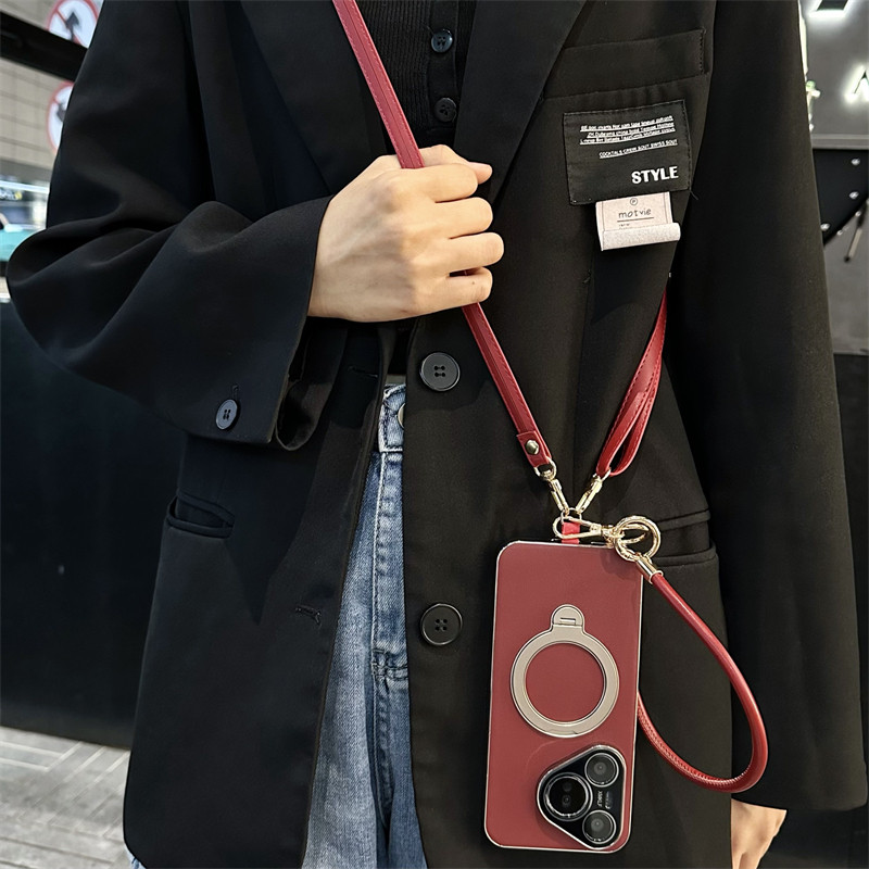 悦皇无线充电磁吸适用于华为mate70Pro手机壳Pura80镜头膜Pura70一体支架nova14全包镜头70RS斜挎手提绳外壳