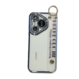 悦皇带镜头膜适用于苹果17promax手机壳闪钻透明腕带iPhone16Promax斜挎绳保护套防摔15Pm硅胶软14镜头13支架