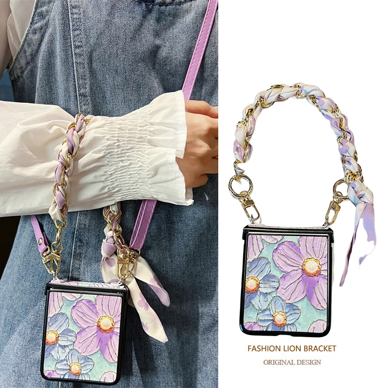 铰链全包轴翻盖折叠斜挎绳丝巾绳手提保护套