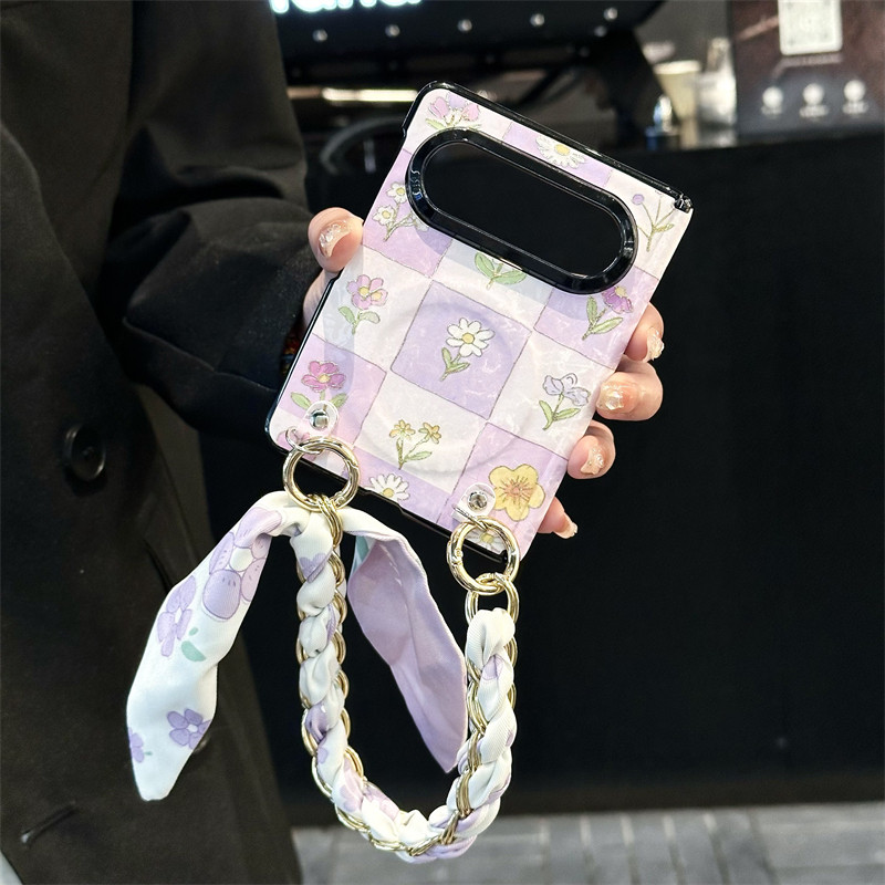 前框全包中轴紫格花朵全包中轴