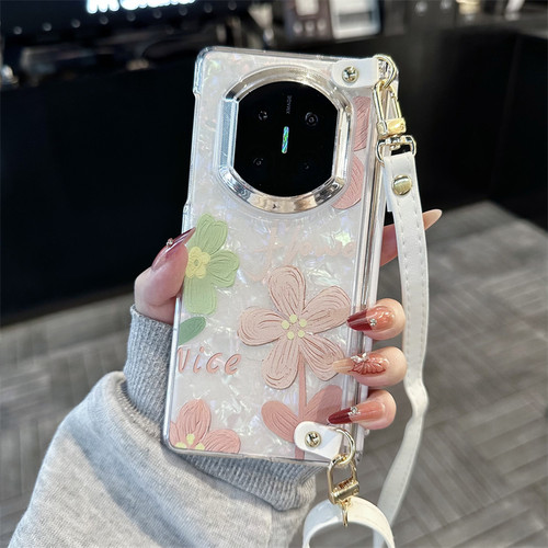 全包中轴磁吸侧边保护折叠手机壳斜挎挂绳
