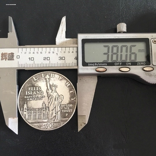 自由女神像仿古铜币纪念币古银色收藏品纪念章把玩浮雕外国币钱币