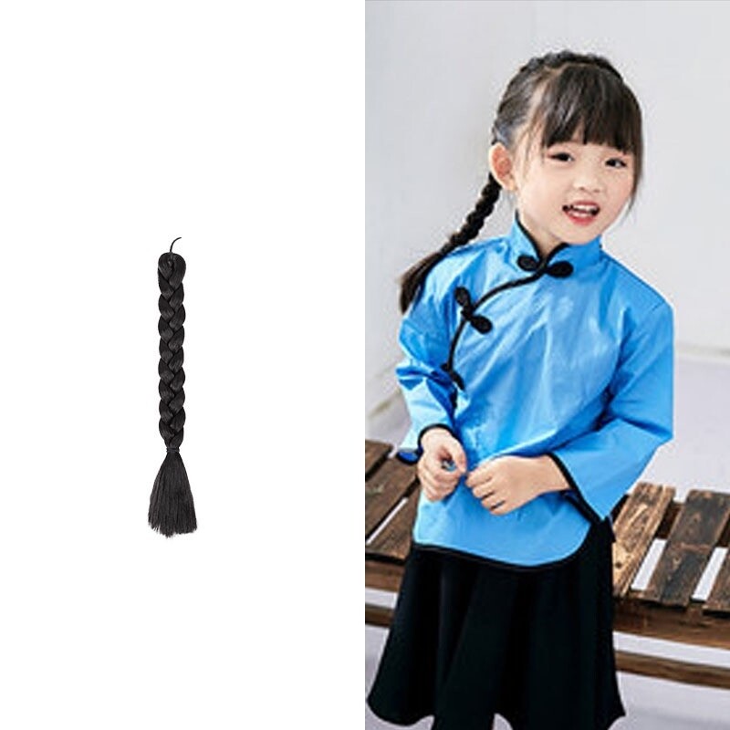 假发辫子广场舞大粗红军长麻花辫儿童跳舞蹈小辫子民国演出短辫女