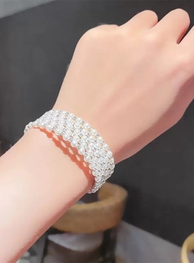 韩版复古仿真珍珠手链女