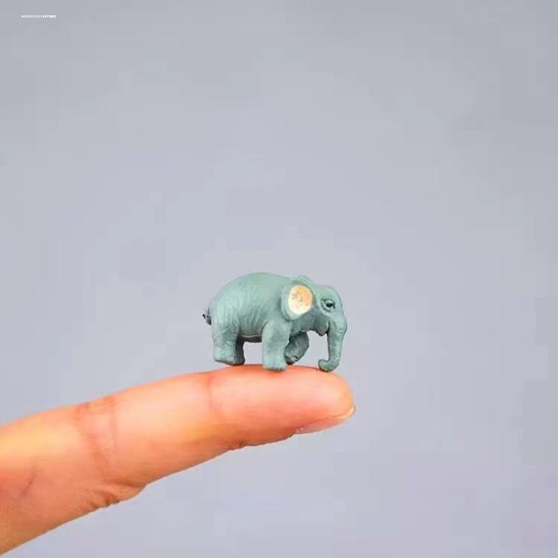 多肉盆景苔藓造景小动物 公仔小象DIY装饰品配件迷你小摆件微景观