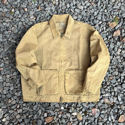 17205｜n.88「herringbone dyed」复古人字纹染色做旧宽松短夹克