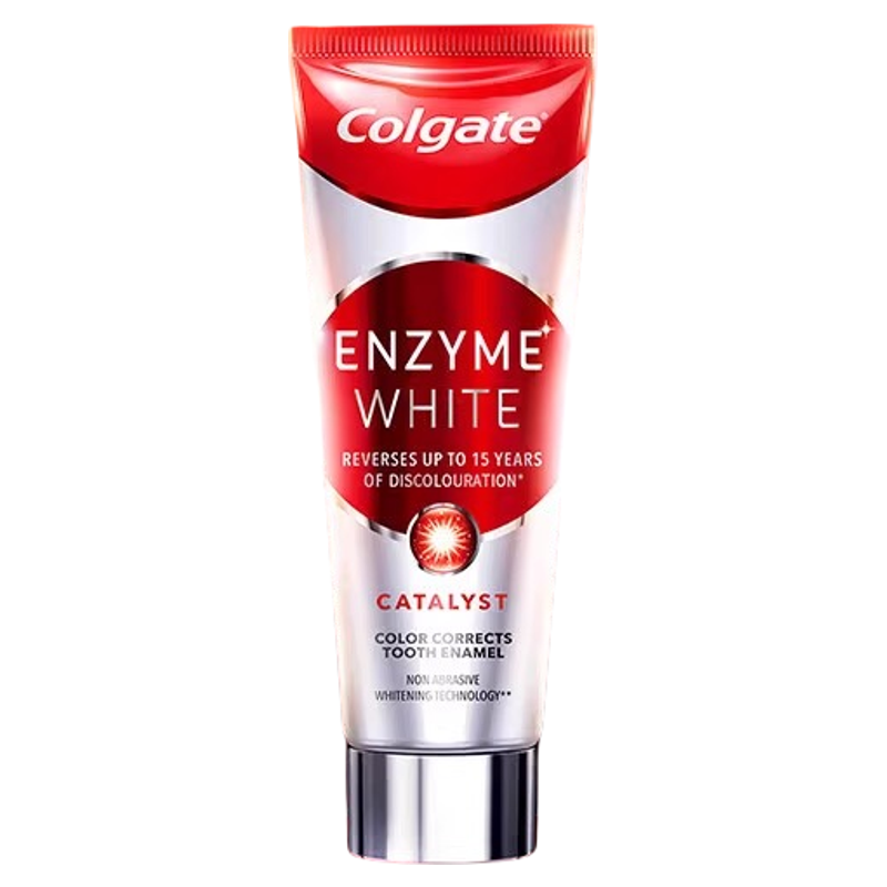 【全球购严选】高露洁无水酵素红管美白牙膏男士成人去烟渍牙膏