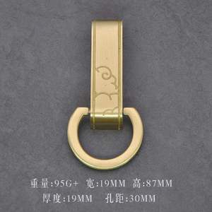 简约金色拉手黄铜实心圆形抽屉衣柜单孔书柜门把手纯铜新中式轻奢