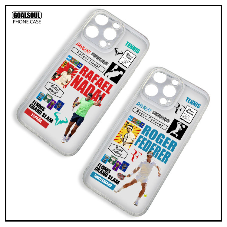 网球明星手机壳15Promax费德勒pura70纳达尔ip13德约科维奇S24透明软壳IQOO12阿尔卡拉斯K70大满贯mate60米14