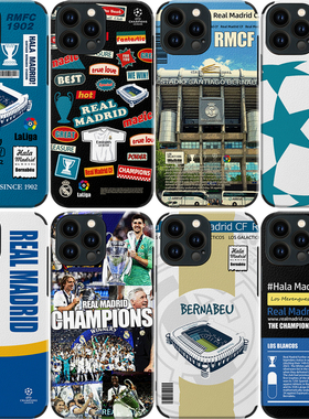 皇家马德里手机壳pura70欧冠ip12/13/14/15plus皇马16promax西甲mate70皮纹软壳P60足球Nova11全包边K60米14