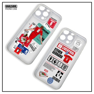 杰拉德手机壳ip12/13/14plus/15Promax利物浦P60透明软壳RENO10米14传奇球星IQOO12英格兰S24+荣耀100 mate60