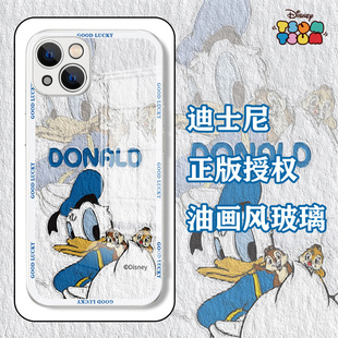 13新款 11华为mate60 40p50p40p30玻璃nova10荣耀70 迪士尼唐老鸭适用苹果17promax手机壳16iphone14