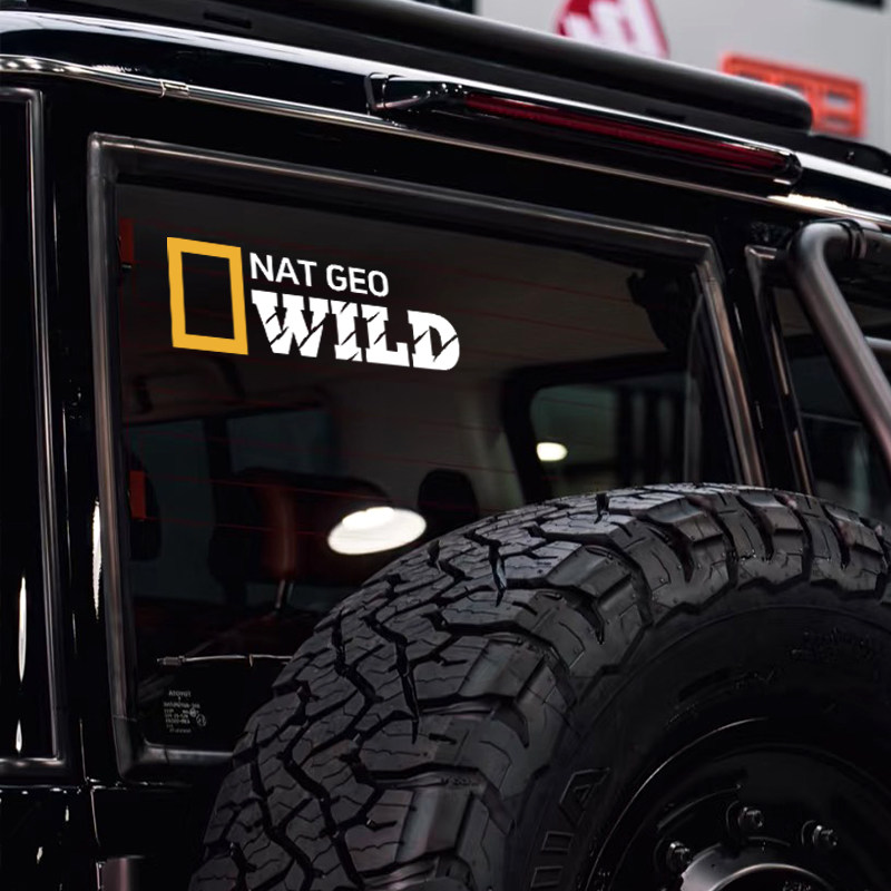 NATGEOWILD个性英文车贴国家地理越野Jeep露营户外创意汽车贴纸