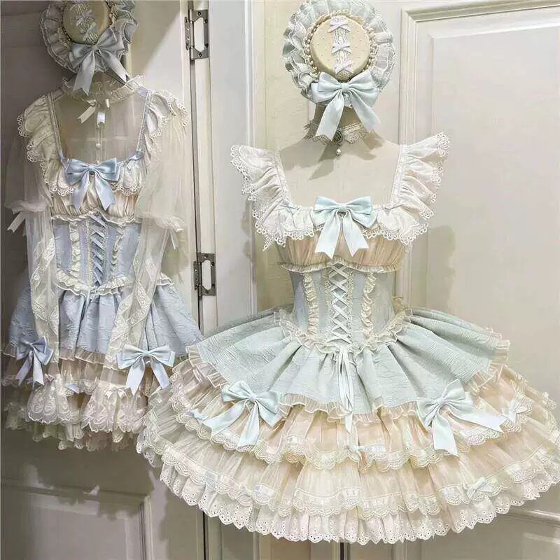 小芙蝶洛丽塔蝴蝶结拖尾JSK