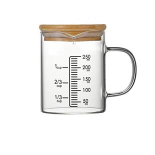 耐高温玻璃量杯刻度杯子加厚厨房烘焙量杯家用微波炉杯水杯牛奶杯