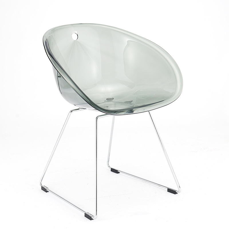 餐椅透明亚克力水晶椅子创意北欧休闲现代简约餐厅咖啡厅靠背椅子