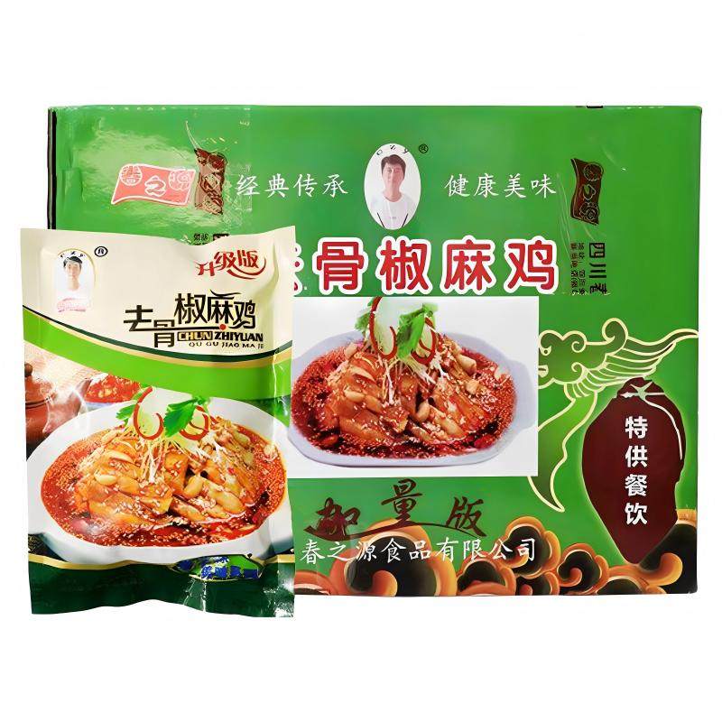 春之源去骨椒麻鸡整箱280克*40红油麻辣手撕棒棒鸡藤椒口水鸡包邮