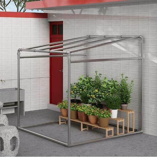 镀锌钢管晾衣架落地户外室外防风大型防风晒被子遮阳大棚葡萄架子