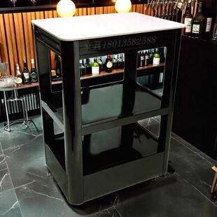 酒吧桌酒吧台吧桌茶几黑钛音乐吧派对慢摇高桌散座散台岩板散台