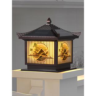 采购产品太阳能柱灯，柱灯，户外防水别墅庭院门柱灯，家庭大门壁