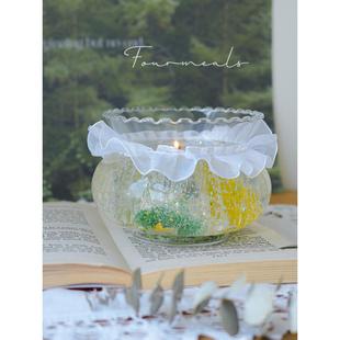 泡泡锦鲤 梅香茶金鱼香味蜡烛水晶鱼缸气氛生日森林婚礼