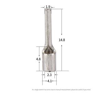 紫铜焊口PTN2-10针形裸端头冷压端头 实心插针接线端子 一千祇