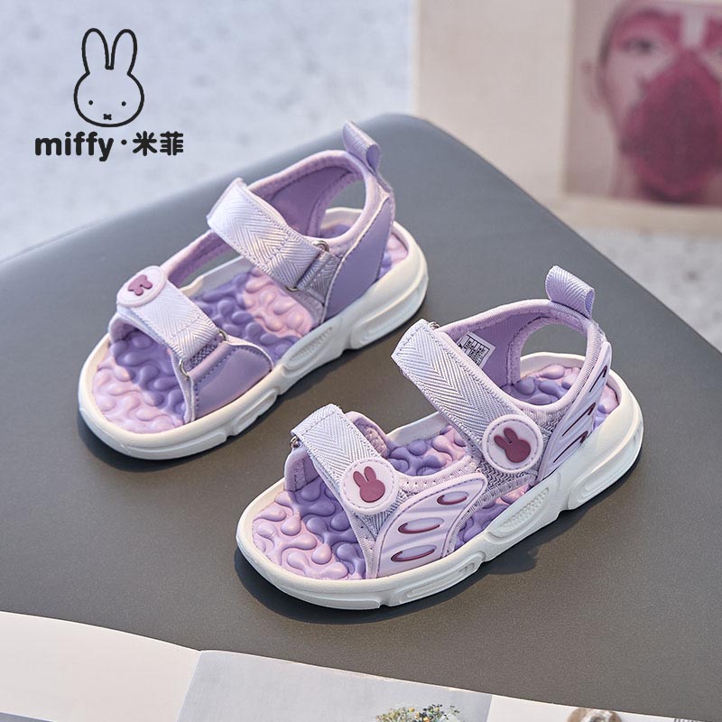 夏季露指包头休闲女童魔术贴凉鞋