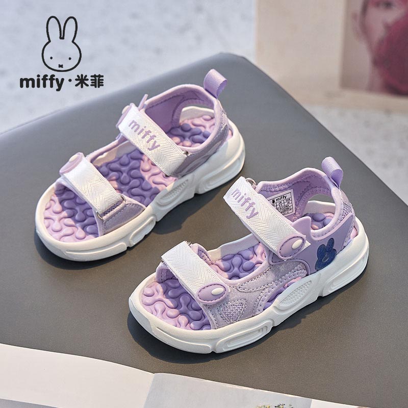 夏季露指休闲女童魔术贴凉鞋