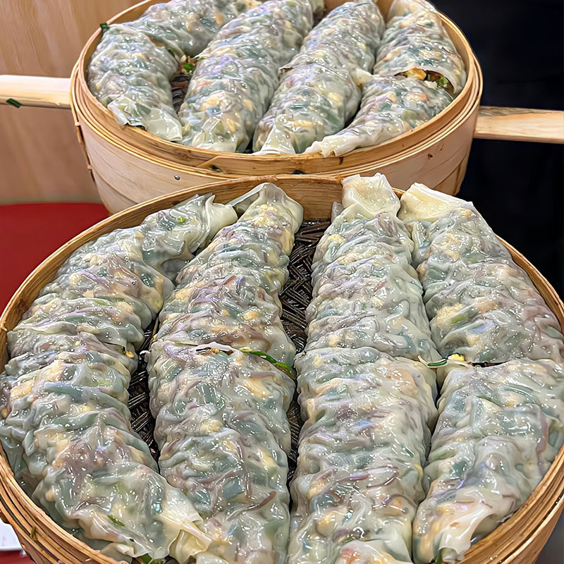 【顺丰冷链】河南菜龙菜蟒手工速食水晶薄皮包子早餐韭菜粉丝馅饼