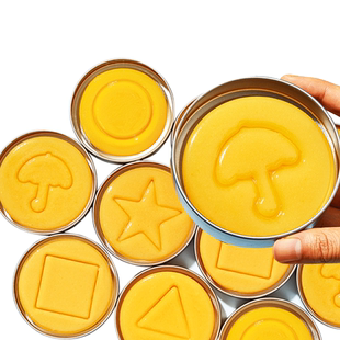 抠糖饼糖麦芽糖玩具零食图案网红盒装碰扣扣糖饼游戏61儿童节礼物