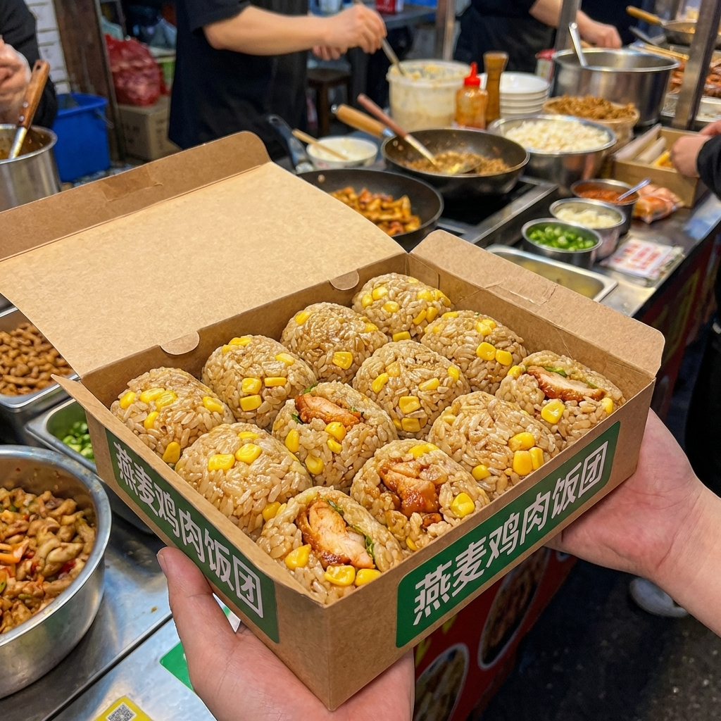 【商用批发】鸡肉燕麦糙米饭团奥尔良风味糯米团有嚼劲宿舍囤货