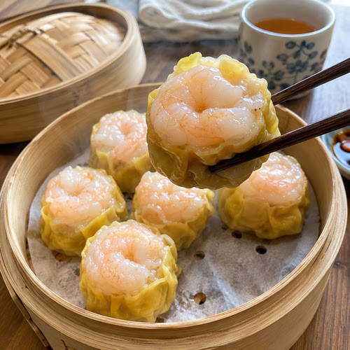 冷冻速食虾仁干蒸烧麦充饥营养