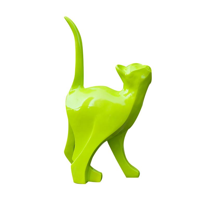 玻璃钢抽象猫雕塑酒店门口装饰商场橱窗招财卡通猫咪店铺装饰摆件