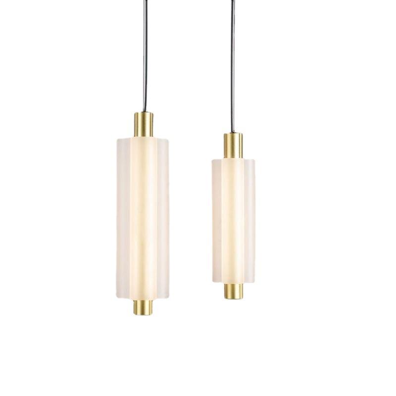 后现代简约轻长条奢餐客厅卧室床头设计师灯北欧样板间厅装饰见描