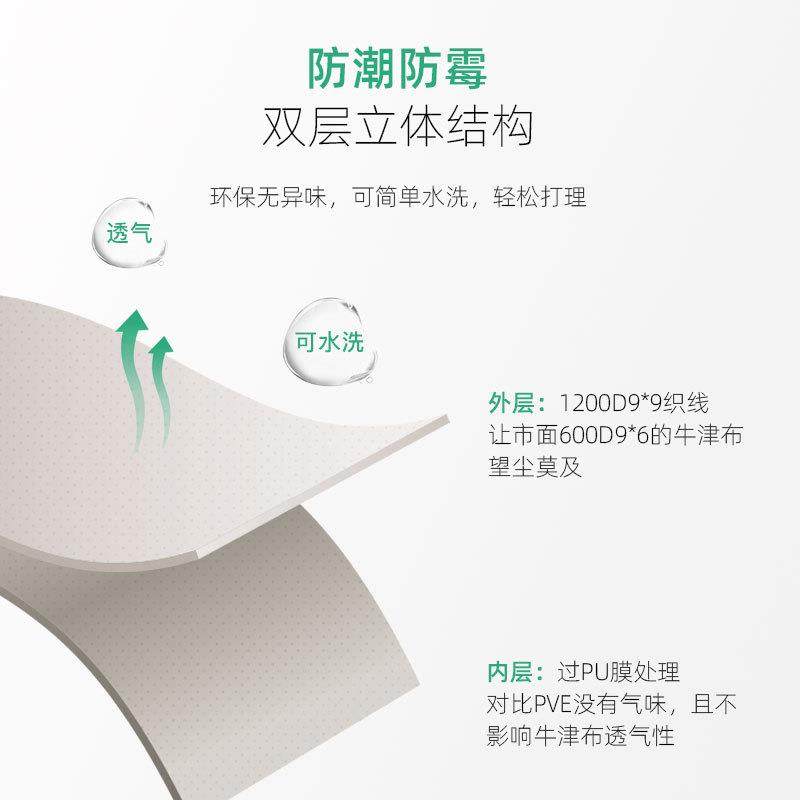 牛津布收纳箱布艺可水洗折叠搬家整理箱卧室衣柜植绒整理收纳箱