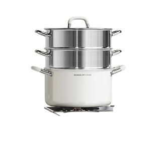 德马克无涂层316食品级陶瓷不锈钢家用蒸锅专用加厚燃气蒸煮炖锅