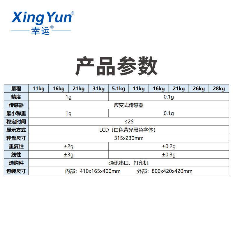 幸运实验室电子天平台秤XY0MA/XY20MA/XY10MB/XY15MB/XY20MB