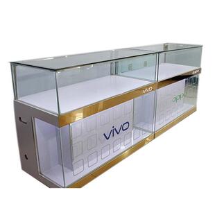 白银展示柜展示架设计样品展柜木质玻璃手机柜台货架收纳落地式