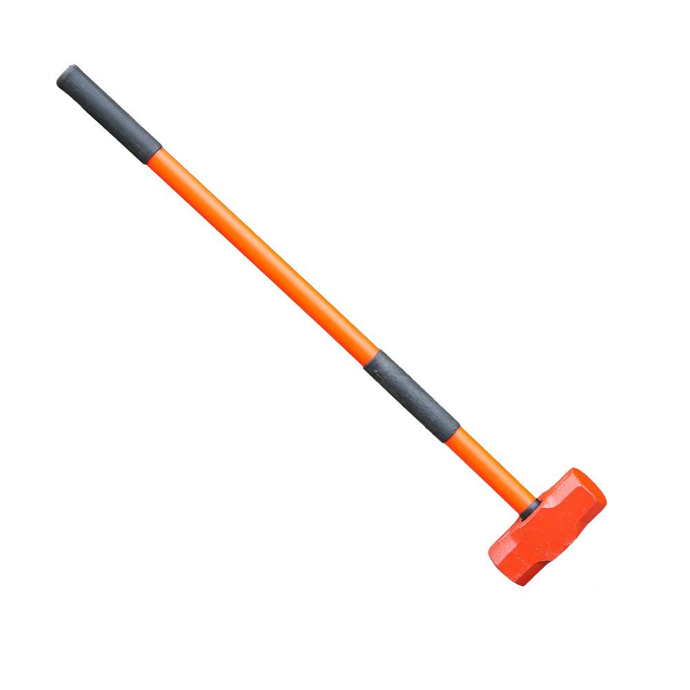 八角锤工地铁锤榔头8LB塑料墙实心连砸型大锤重手锤一体体拆墙大