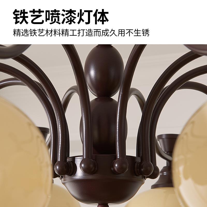 法中古柿子客厅吊灯南洋风卧室厅房间灯美式复餐厅书房客式古主灯