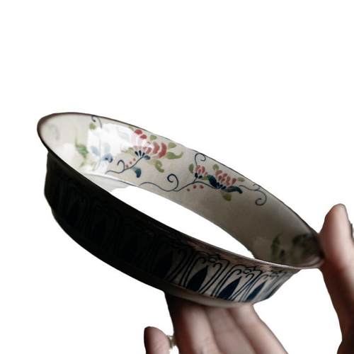 日式风纯手绘彼岸花斯闻壶承干泡盘茶承茶具配件茶托圆形茶盘