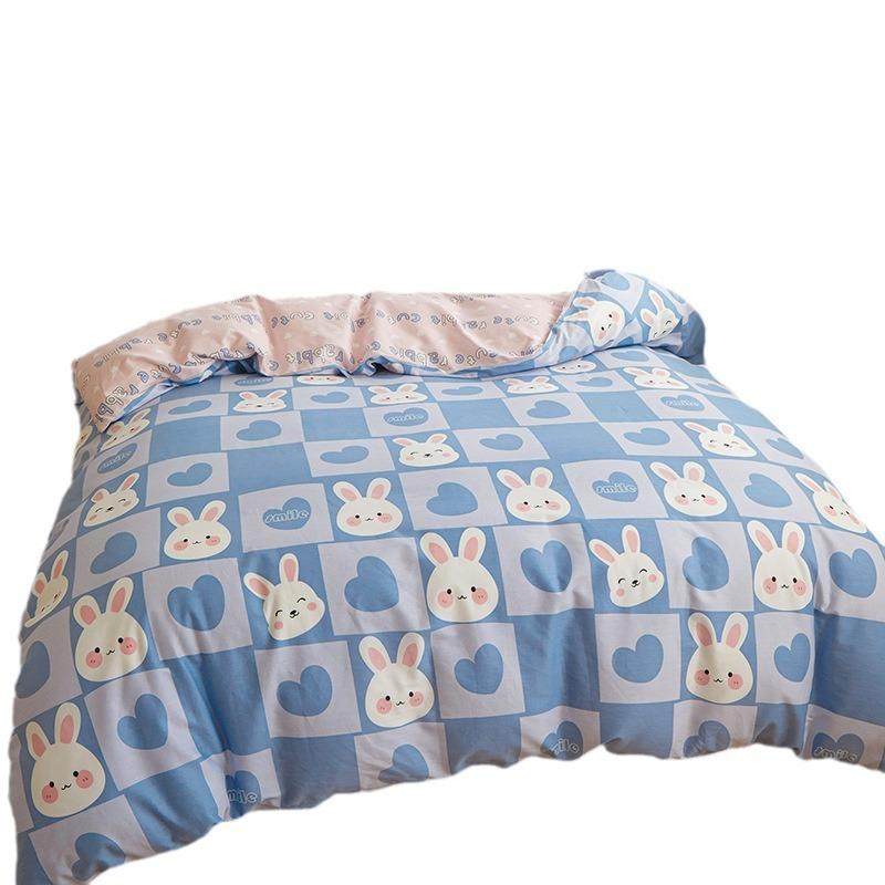 ins风小清新加厚纯棉被套单件150x200cm全棉被罩儿童卡通单人学生,床上用品,学生床品套件,淘宝优惠券,粉丝福利购,淘宝优惠卷
