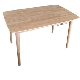 小半北欧餐桌家用小户型全实木家具橡胶木桌子简约原木餐桌椅组合