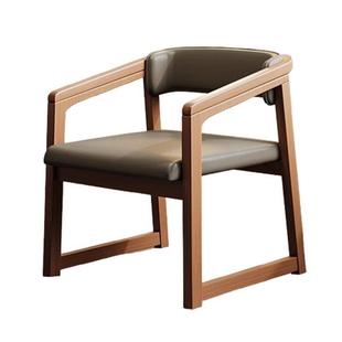 家用餐椅新中式餐厅餐桌凳子靠背茶桌主人椅中古书房书桌扶手椅子