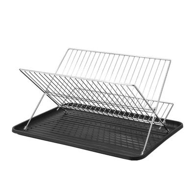 沥水碗架家用X型可折叠双层沥水架台面式带接水盘厨房碗碟收纳架