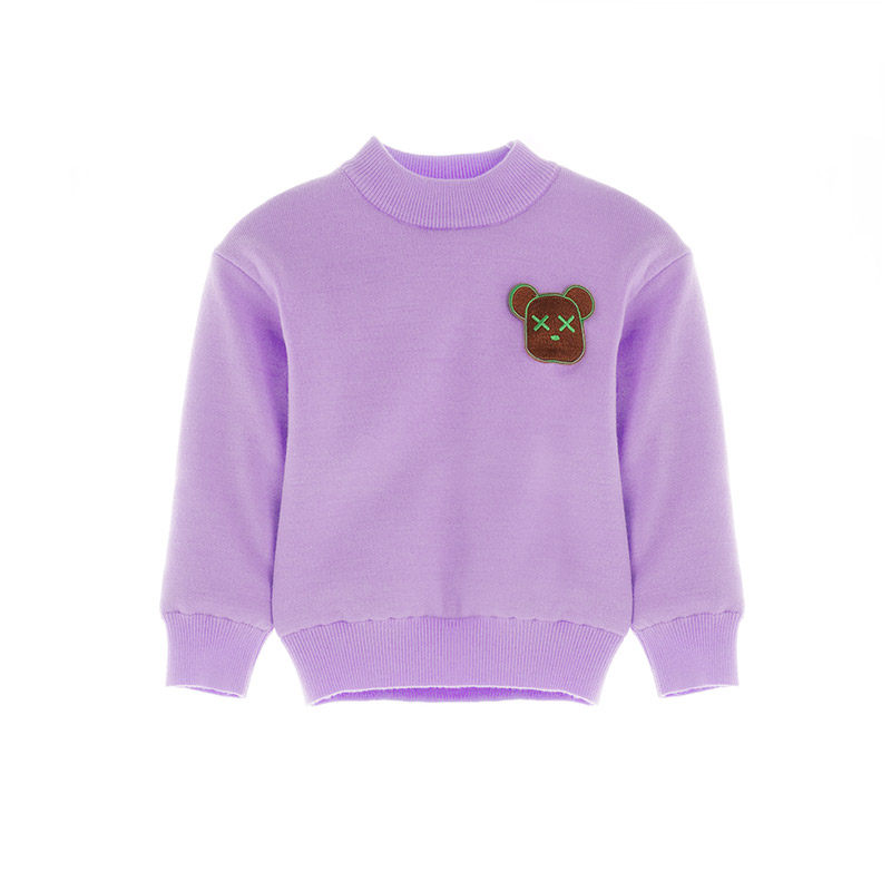 魔萌儿童冬款卫衣加厚上衣冬季保暖夹棉卫衣加男女童MOM19173DT