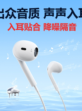 YUSHEDA耳机有线入耳式适用于华为type-c高音质吃鸡3.5mm圆孔带麦