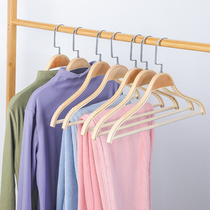 诺衣儿衣架一体挂实木衣架子可挂套装竹木衣挂女装衣撑服装店批发