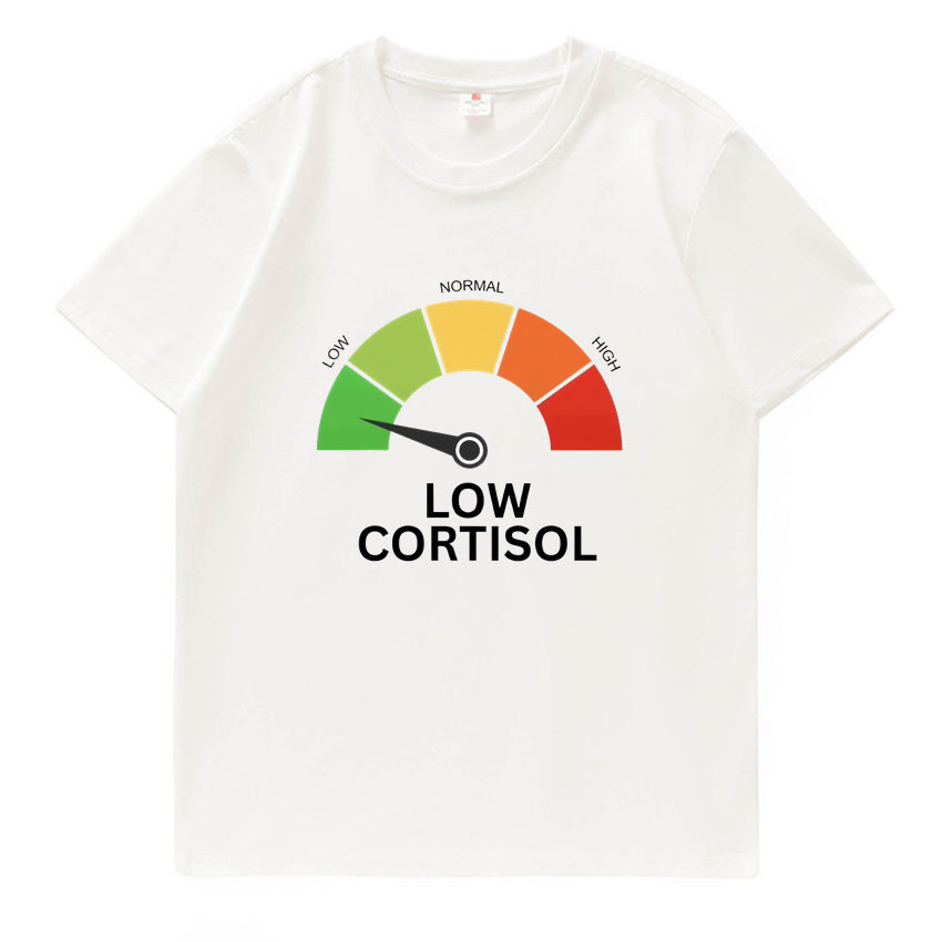Low Cortisol Level Meme T Shirt男女时尚酷炫休闲纯棉短袖T恤