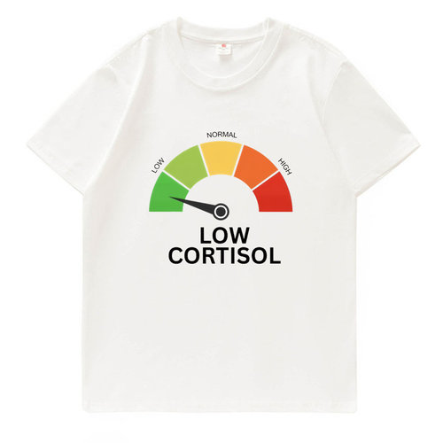 Low Cortisol Level Meme T Shirt男女时尚酷炫休闲纯棉短袖T恤